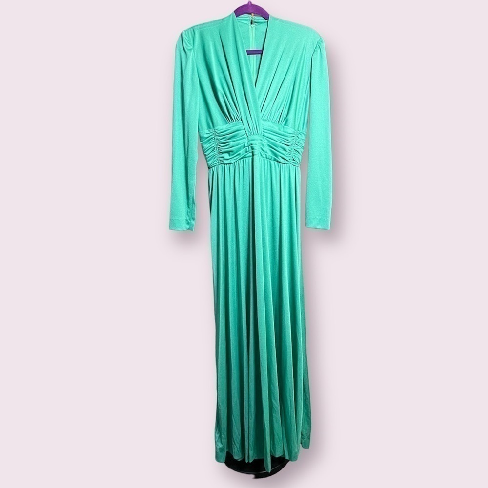 VINTAGE Lilli Diamond California Green Dress Medium